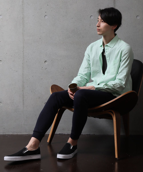 TopIsm(トップイズム)の「ストレッチ 綿麻 リネン 長袖 カラーシャツ(シャツ/ブラウス・メンズ・ブラック/ネイビー/ワイン/ブルー/ライトグリーン/オフホワイト/カーキ/ピンク/イエロー・L/LL/M)」の15枚目の写真