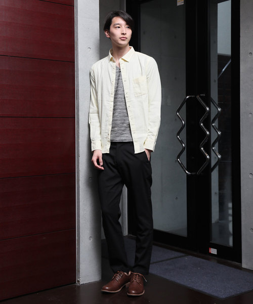 TopIsm(トップイズム)の「ストレッチ 綿麻 リネン 長袖 カラーシャツ(シャツ/ブラウス・メンズ・ブラック/ネイビー/ワイン/ブルー/ライトグリーン/オフホワイト/カーキ/ピンク/イエロー・L/LL/M)」の18枚目の写真