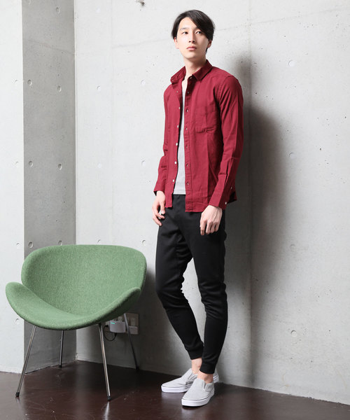 TopIsm(トップイズム)の「ストレッチ 綿麻 リネン 長袖 カラーシャツ(シャツ/ブラウス・メンズ・ブラック/ネイビー/ワイン/ブルー/ライトグリーン/オフホワイト/カーキ/ピンク/イエロー・L/LL/M)」の20枚目の写真