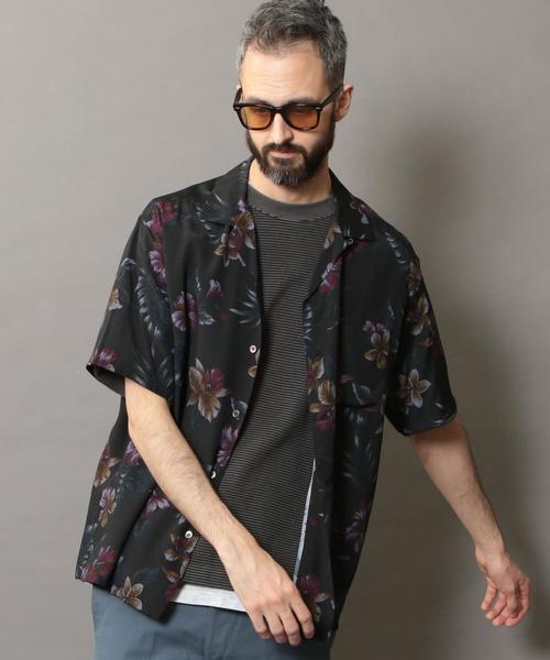 BEAUTY&YOUTH UNITED ARROWS（ビューティーアンドユースユナイテッドアローズ）の「BY ダークアロハ オープンカラー ワイドフォルム シャツ（シャツ/ブラウス・メンズ・ブラック/ダークグリーン・SMALL/MEDIUM/X-LARGE/LARGE）」の19枚目の写真