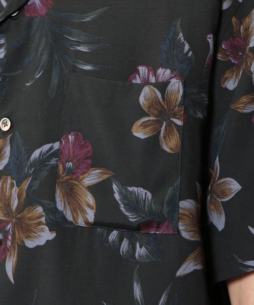 BEAUTY&YOUTH UNITED ARROWS（ビューティーアンドユースユナイテッドアローズ）の「BY ダークアロハ オープンカラー ワイドフォルム シャツ（シャツ/ブラウス・メンズ・ブラック/ダークグリーン・SMALL/MEDIUM/X-LARGE/LARGE）」の12枚目の写真