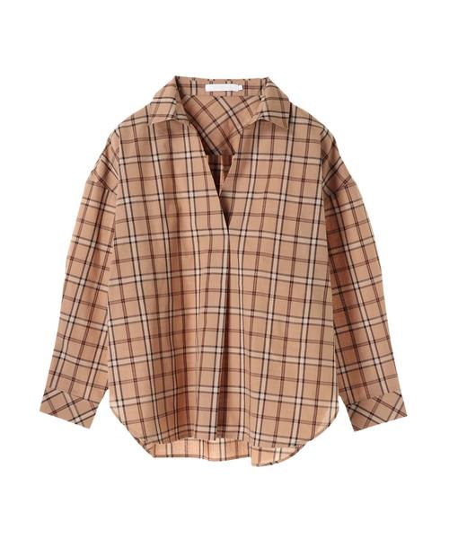 AMERICAN HOLIC（アメリカンホリック）の「ベーシックスキッパーシャツ＊（シャツ/ブラウス・レディース・ベージュ/ネイビー/ベージュ系その他4/ブラック系その他3/オフホワイト/その他8・M/L）」の18枚目の写真