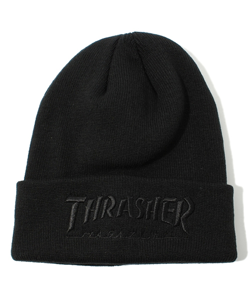 THRASHER(スラッシャー)の「∴WEGO/THRASHERニットキャップ(ニットキャップ/ビーニー・レディース・ホワイト/グリーン/パープル/ピンク/ブラック/サックスブルー・FREE)」の3枚目の写真