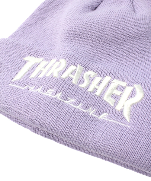 THRASHER(スラッシャー)の「∴WEGO/THRASHERニットキャップ(ニットキャップ/ビーニー・レディース・ホワイト/グリーン/パープル/ピンク/ブラック/サックスブルー・FREE)」の9枚目の写真