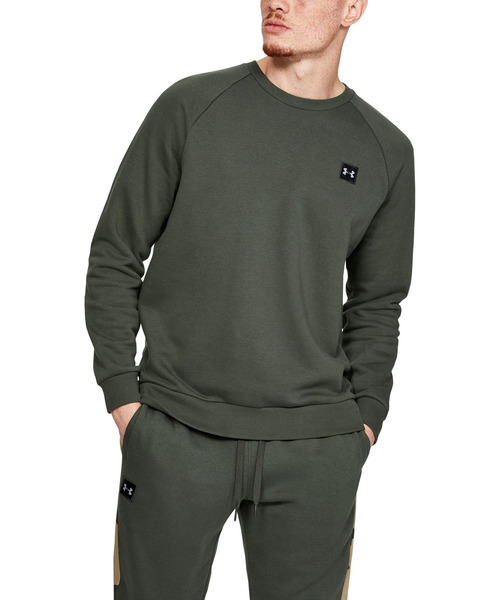 UNDER ARMOUR（アンダーアーマー）の「UAライバルフリースクルー(ライフスタイル/ロングスリーブ/MEN)[1320738]（スウェット・メンズ・ライトグレー/ブラック/ダークインディゴブルー/カーキ/コバルトブルー・SM/XXL/MD/LG/XL）」の4枚目の写真