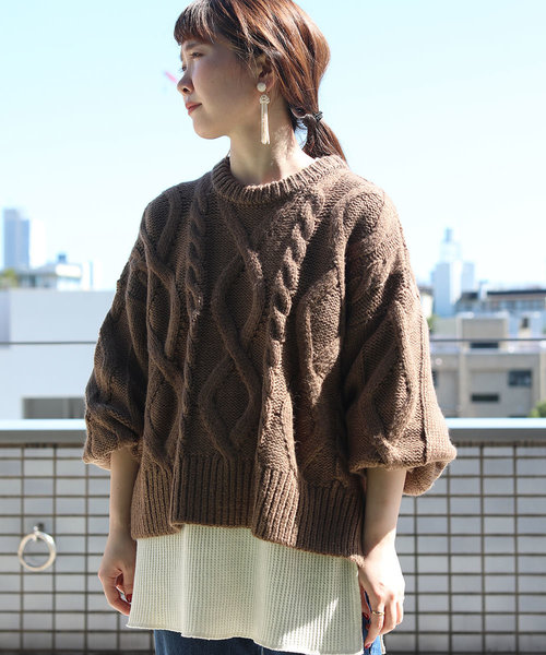 Freak S Store フリークスストア の Web限定 クルーネック ケーブルニット ニット セーター Wear