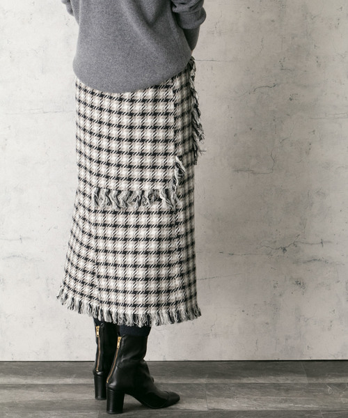 URBAN RESEARCH ROSSO フリンジ タイトスカート URBAN RESEARCH ROSSO WOMEN（アーバンリサーチ ロッソ）の