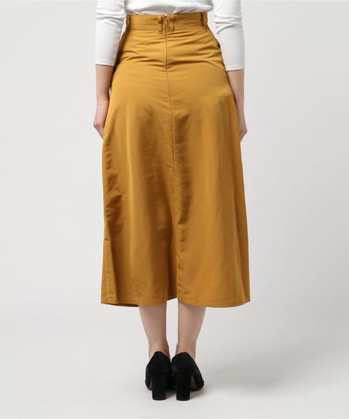 NANO universe(ナノユニバース)の「フロントボタンスカート(スカート・レディース・レッド/オリーブ/マスタード・38/36)」の4枚目の写真