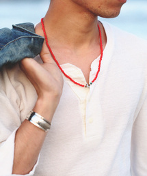 ホワイトハーツビーズ　ネックレス＆ブレスレット