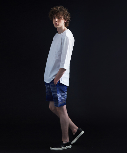 5351 POUR LES HOMMES(ゴーサンゴーイチプールオム)の「サイドZIP 異素材 七部 Tシャツ(Tシャツ/カットソー・メンズ・ホワイト/グレー/ブラック・44/46/48/50)」の17枚目の写真