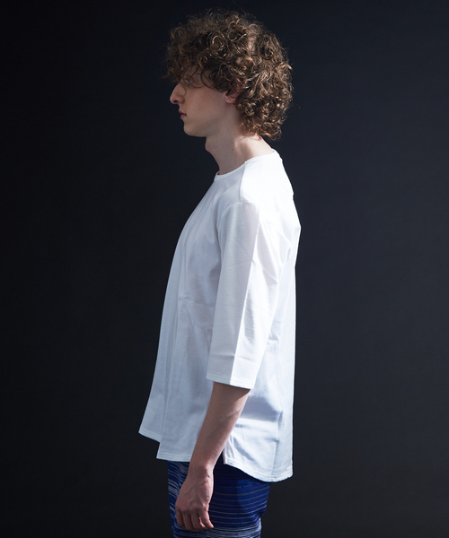 5351 POUR LES HOMMES(ゴーサンゴーイチプールオム)の「サイドZIP 異素材 七部 Tシャツ(Tシャツ/カットソー・メンズ・ホワイト/グレー/ブラック・44/46/48/50)」の15枚目の写真