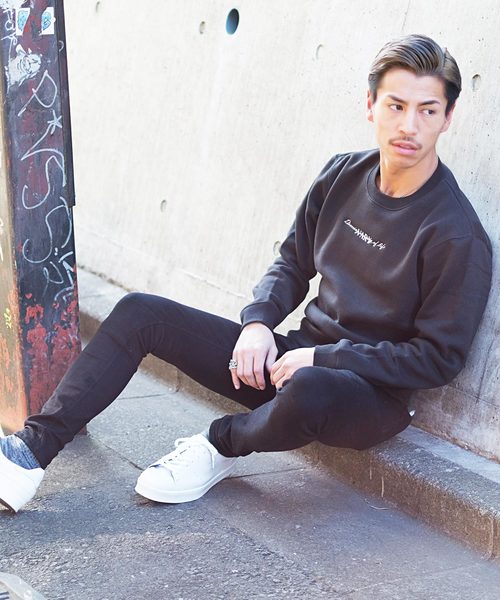 GOSTAR DE FUGA（ゴスタール ジフーガ）の「英字メッセージ裏パイルトレーナー/スウェット（スウェット・メンズ・ホワイト/ブラック/ヘザーグレー・M/L）」の3枚目の写真