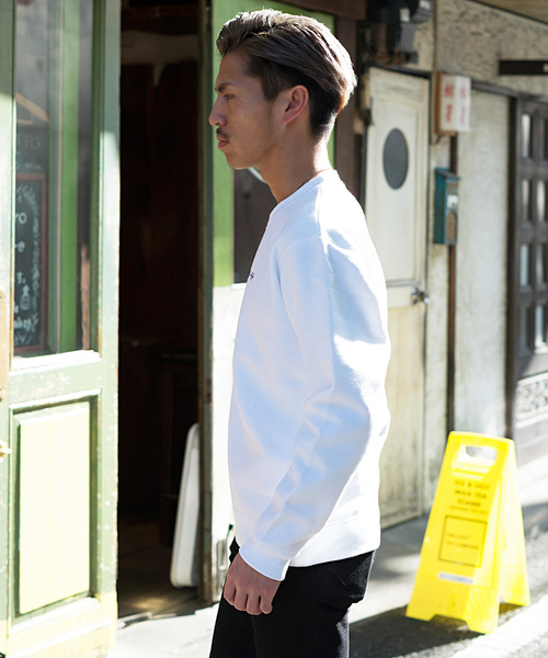 GOSTAR DE FUGA（ゴスタール ジフーガ）の「英字メッセージ裏パイルトレーナー/スウェット（スウェット・メンズ・ホワイト/ブラック/ヘザーグレー・M/L）」の5枚目の写真