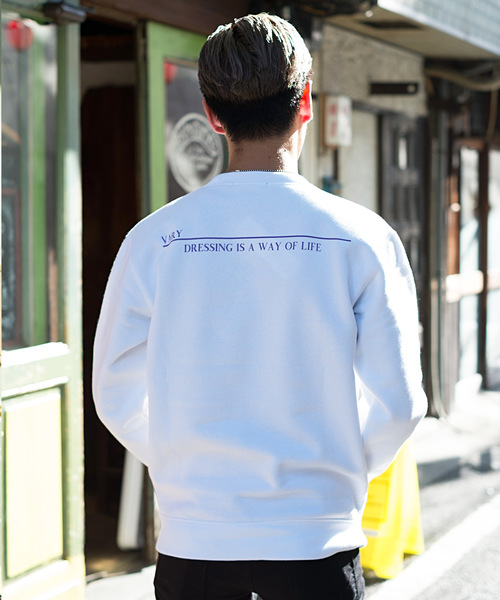 GOSTAR DE FUGA（ゴスタール ジフーガ）の「英字メッセージ裏パイルトレーナー/スウェット（スウェット・メンズ・ホワイト/ブラック/ヘザーグレー・M/L）」の6枚目の写真