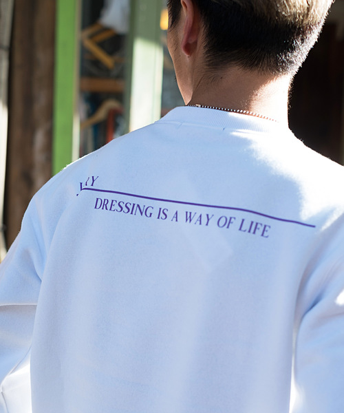 GOSTAR DE FUGA（ゴスタール ジフーガ）の「英字メッセージ裏パイルトレーナー/スウェット（スウェット・メンズ・ホワイト/ブラック/ヘザーグレー・M/L）」の7枚目の写真