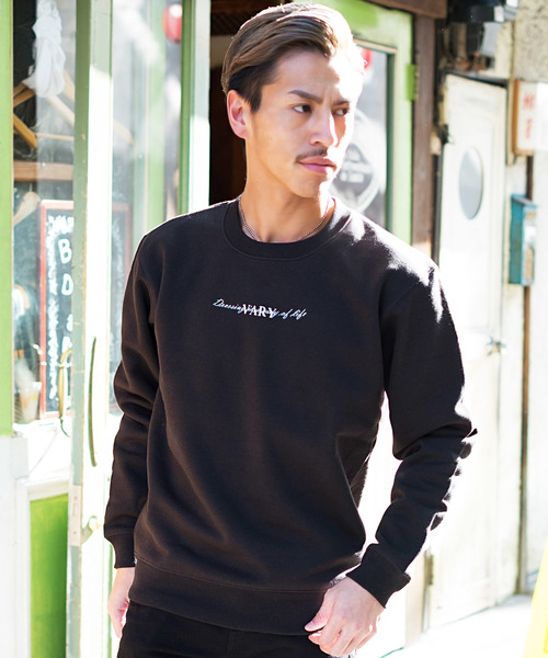 GOSTAR DE FUGA（ゴスタール ジフーガ）の「英字メッセージ裏パイルトレーナー/スウェット（スウェット・メンズ・ホワイト/ブラック/ヘザーグレー・M/L）」の8枚目の写真