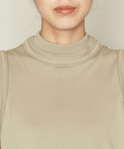 ASTRAET(アストラット)の「ASTRAET(アストラット)14G クルーネック ノースリーブニット(ニット/セーター・レディース・ベージュ/ホワイト/ブラック・FREE)」の14枚目の写真