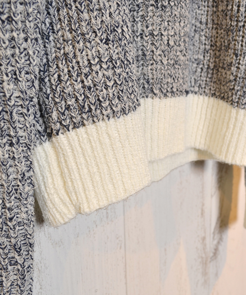 AMERICAN RAG CIE（アメリカンラグシー）の「MIX片畔PO/AIE-L141-KN018（ニット/セーター・レディース・ネイビー/レッド・FREE）」の12枚目の写真