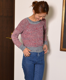 AMERICAN RAG CIE | MIX片畔PO/AIE-L141-KN018(ニット/セーター)