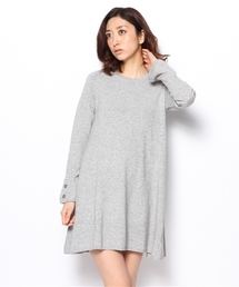 アンゴラ混フィット&フレアニットワンピース