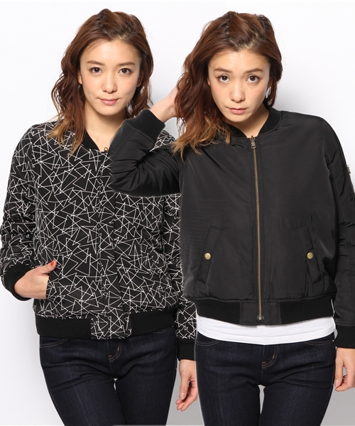 DISCOAT（ディスコート）の「【Discoat】リバーシブルMA-1（ブルゾン・レディース・カーキ/ブラック・ﾌﾘ-）」の15枚目の写真