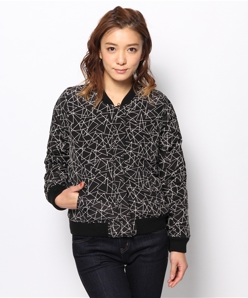 DISCOAT（ディスコート）の「【Discoat】リバーシブルMA-1（ブルゾン・レディース・カーキ/ブラック・ﾌﾘ-）」の9枚目の写真