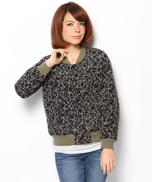 DISCOAT（ディスコート）の「【Discoat】リバーシブルMA-1（ブルゾン・レディース・カーキ/ブラック・ﾌﾘ-）」の8枚目の写真