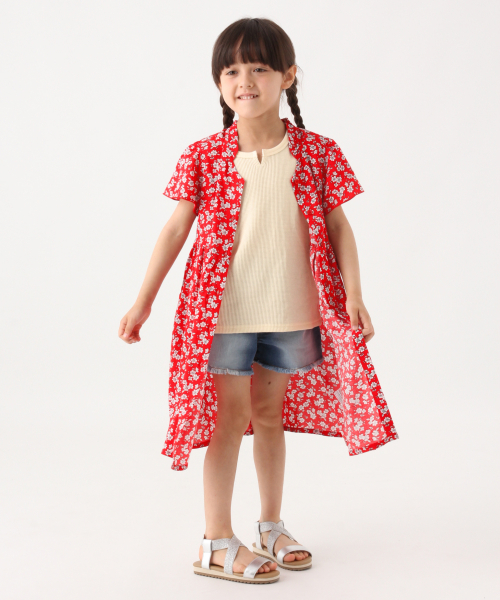 GLOBAL WORK（グローバルワーク）の「【キッズ】プチエリハナガラワンピース半袖/835987（ワンピース・キッズ・ライトブルー/ブラック/レッド/ホワイト系その他2・SMALL/MEDIUM/LARGE/X-LARGE/XX-LARGE）」の16枚目の写真