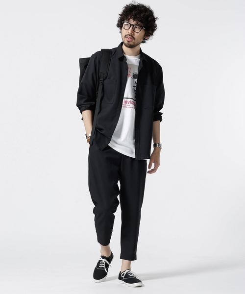 NANO universe（ナノユニバース）の「ドットエアーワイドタックパンツ