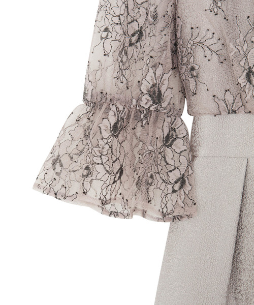 kaene（カエン）の「レース×ジャガードワンピース（ドレス・レディース・ブラック/ネイビー/ピンク・38/36/34）」の16枚目の写真