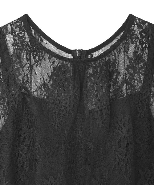 kaene（カエン）の「レース×ジャガードワンピース（ドレス・レディース・ブラック/ネイビー/ピンク・38/36/34）」の19枚目の写真