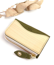 feee（フィー）の「ウッドシートナチュラルL字ファスナーキーケース（キーケース/キーアクセサリー）」