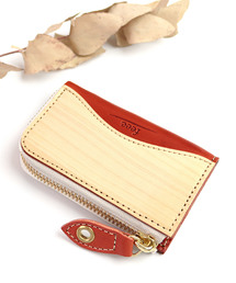 feee（フィー）の「ウッドシートナチュラルL字ファスナーキーケース（キーケース/キーアクセサリー）」