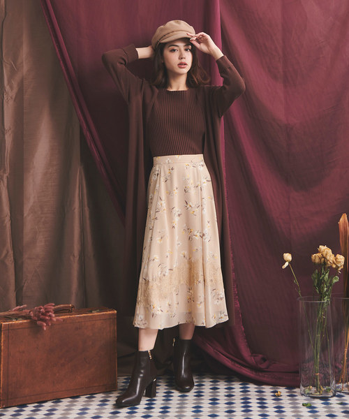 Noela（ノエラ）の「ぼかしレースMIXスカート（スカート）」 - WEAR