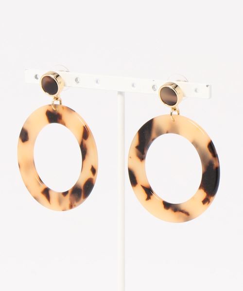 a.v.max(エーヴィーマックス)の「【a.v.max/エー・ヴィー・マックス】 PEACHCHIPS HOOP ERARRINGS:ピアス(ピアス(両耳用)・レディース・アイボリー・FREE)」の1枚目の写真