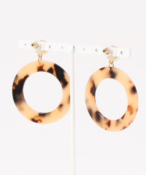 a.v.max(エーヴィーマックス)の「【a.v.max/エー・ヴィー・マックス】 PEACHCHIPS HOOP ERARRINGS:ピアス(ピアス(両耳用)・レディース・アイボリー・FREE)」の2枚目の写真