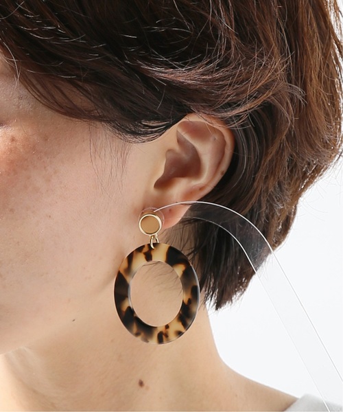 a.v.max(エーヴィーマックス)の「【a.v.max/エー・ヴィー・マックス】 PEACHCHIPS HOOP ERARRINGS:ピアス(ピアス(両耳用)・レディース・アイボリー・FREE)」の3枚目の写真