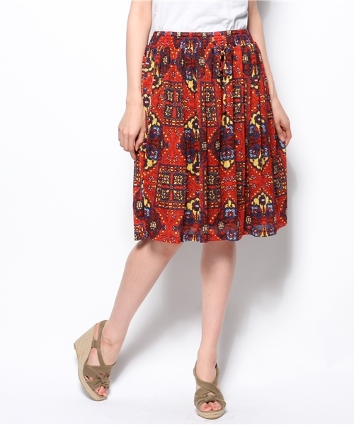 チチカカ（チチカカ）の「サンドラスカート（スカート・レディース・グリーン/ピンク/レッド・FREE）」の3枚目の写真