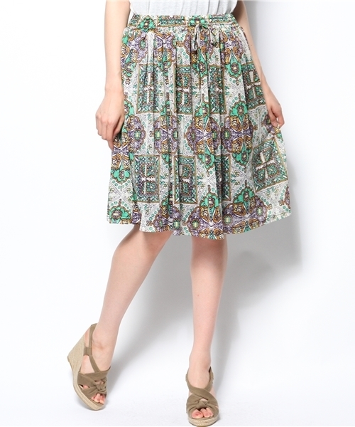 チチカカ（チチカカ）の「サンドラスカート（スカート・レディース・グリーン/ピンク/レッド・FREE）」の2枚目の写真