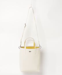 ANNAリバーシブル縦型 2WAY トートバッグ / クラッチバッグ付き