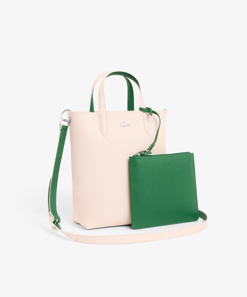 LACOSTE(ラコステ)の「ANNAリバーシブル縦型 2WAY トートバッグ / クラッチバッグ付き(トートバッグ・レディース・ブラック/ブラック×ピンク/アイボリー/パープル/ネイビー/ホワイト×グリーン/ホワイト×イエロー/ブルー系その他/ライトグレー/ライトピンク・FREE)」の10枚目の写真
