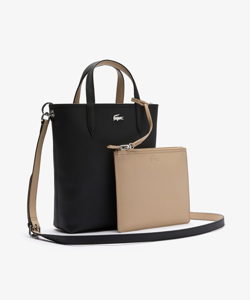LACOSTE(ラコステ)の「ANNAリバーシブル縦型 2WAY トートバッグ / クラッチバッグ付き(トートバッグ・レディース・ブラック/ブラック×ピンク/アイボリー/パープル/ネイビー/ホワイト×グリーン/ホワイト×イエロー/ブルー系その他/ライトグレー/ライトピンク・FREE)」の16枚目の写真