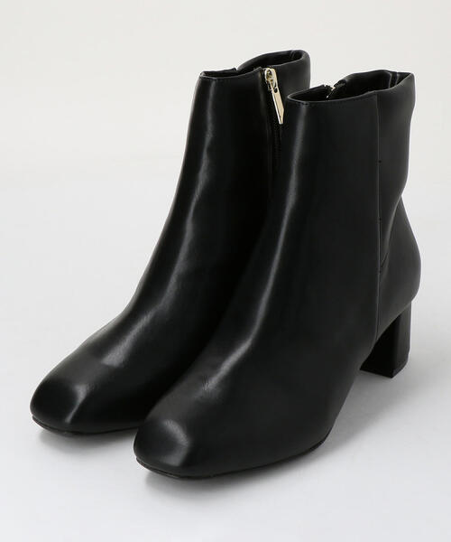 green label relaxing(グリーンレーベルリラクシング)の「◆FFC スクエア ショートブーツ(4.5cmヒール)(ブーツ・レディース・その他1/ブラック/ダークブラウン・MEDIUM/SMALL/LL/LARGE)」の3枚目の写真