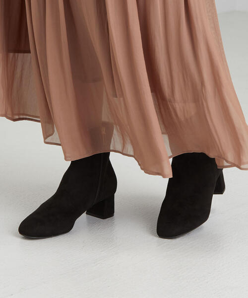 green label relaxing(グリーンレーベルリラクシング)の「◆FFC スクエア ショートブーツ(4.5cmヒール)(ブーツ・レディース・その他1/ブラック/ダークブラウン・MEDIUM/SMALL/LL/LARGE)」の11枚目の写真