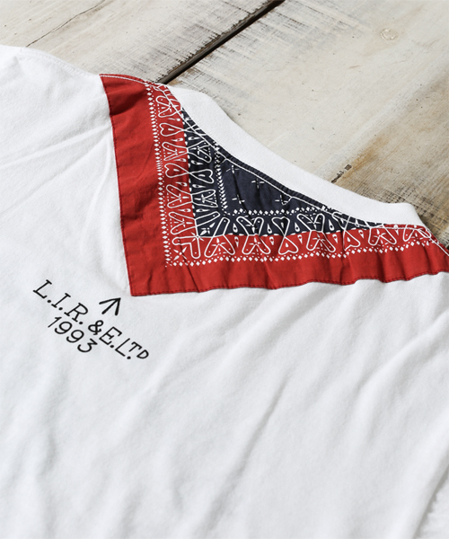 NANO universe（ナノユニバース）の「Let it Ride×nano･universe/ LetItRide別注Tee5（Tシャツ/カットソー・メンズ・ホワイト/ネイビー・SMALL/LARGE/MEDIUM）」の3枚目の写真