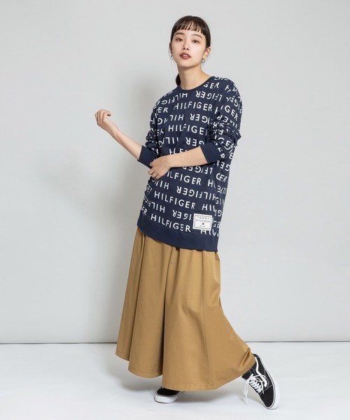 TOMMY HILFIGER(トミーヒルフィガー)の「Tommy Hilfiger/トミーヒルフィガー LS CREW オールオーバープリントロンT(Tシャツ/カットソー・メンズ・ネイビー・S/M/L/XL)」の8枚目の写真
