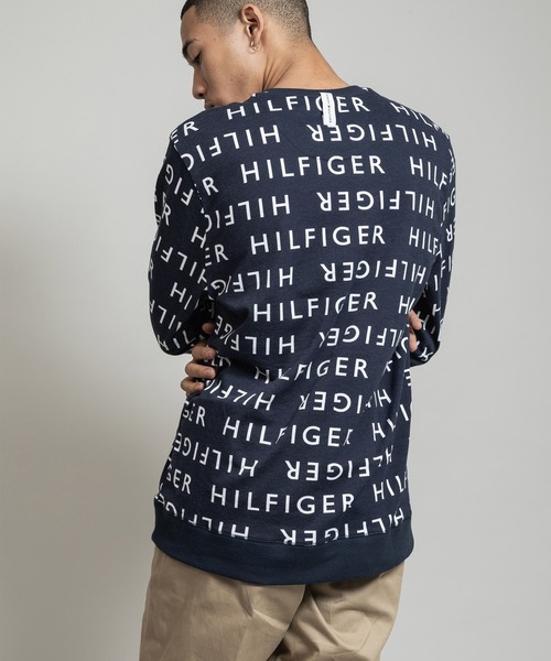 TOMMY HILFIGER(トミーヒルフィガー)の「Tommy Hilfiger/トミーヒルフィガー LS CREW オールオーバープリントロンT(Tシャツ/カットソー・メンズ・ネイビー・S/M/L/XL)」の12枚目の写真