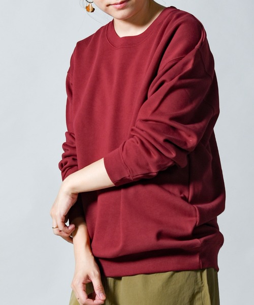 United Athle（ユナイテッドアスレ）の「2-【UA -ユナイテッドアスレ-】10oz CREW SWEAT 無地スウェット/絶妙なワイドシルエット / レディース メンズ トレーナー/ 10.0oz /クルーネック/スウェット / トレーナー（スウェット・レディース・オリーブ/バーガンディー/レッド/ミックスグレー/ネイビー/ブラック/ロイヤルブルー・LARGE/X-LARGE/MEDIUM/XX-LARGE/SMALL）」の7枚目の写真