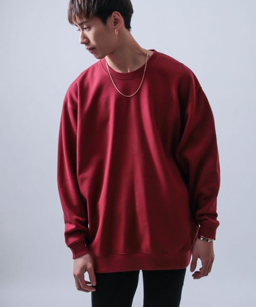 United Athle（ユナイテッドアスレ）の「2-【UA -ユナイテッドアスレ-】10oz CREW SWEAT 無地スウェット/絶妙なワイドシルエット / レディース メンズ トレーナー/ 10.0oz /クルーネック/スウェット / トレーナー（スウェット・レディース・オリーブ/バーガンディー/レッド/ミックスグレー/ネイビー/ブラック/ロイヤルブルー・LARGE/X-LARGE/MEDIUM/XX-LARGE/SMALL）」の10枚目の写真