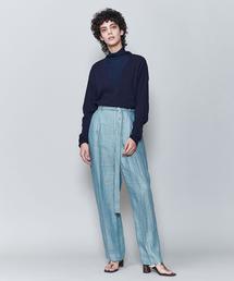 6 | ＜6(ROKU)＞SILK HIGH NECK RIB PULLOVER/カットソー(Tシャツ/カットソー)